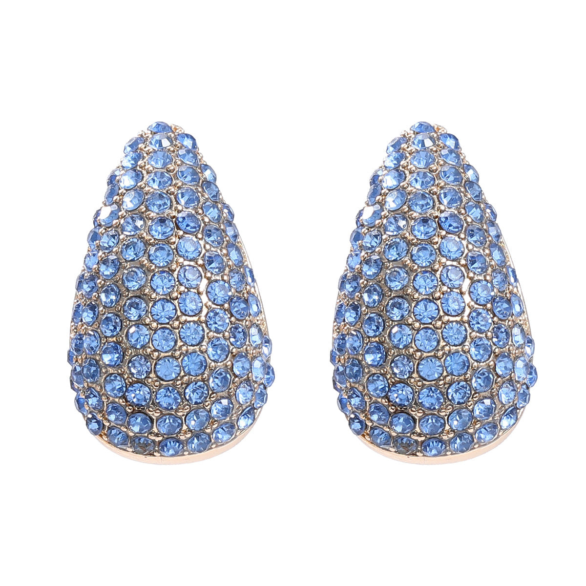 Wholesale Full Diamond Droplet Shaped Alloy Earrings